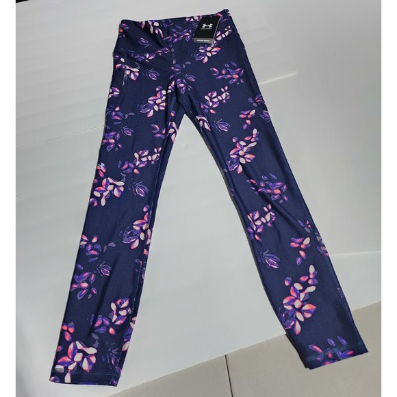 Under Armour UA HeatGear No-Slip Waistband 7/8 Ankle Leggings 1365338-410 SMALL - Picture 2 of 10